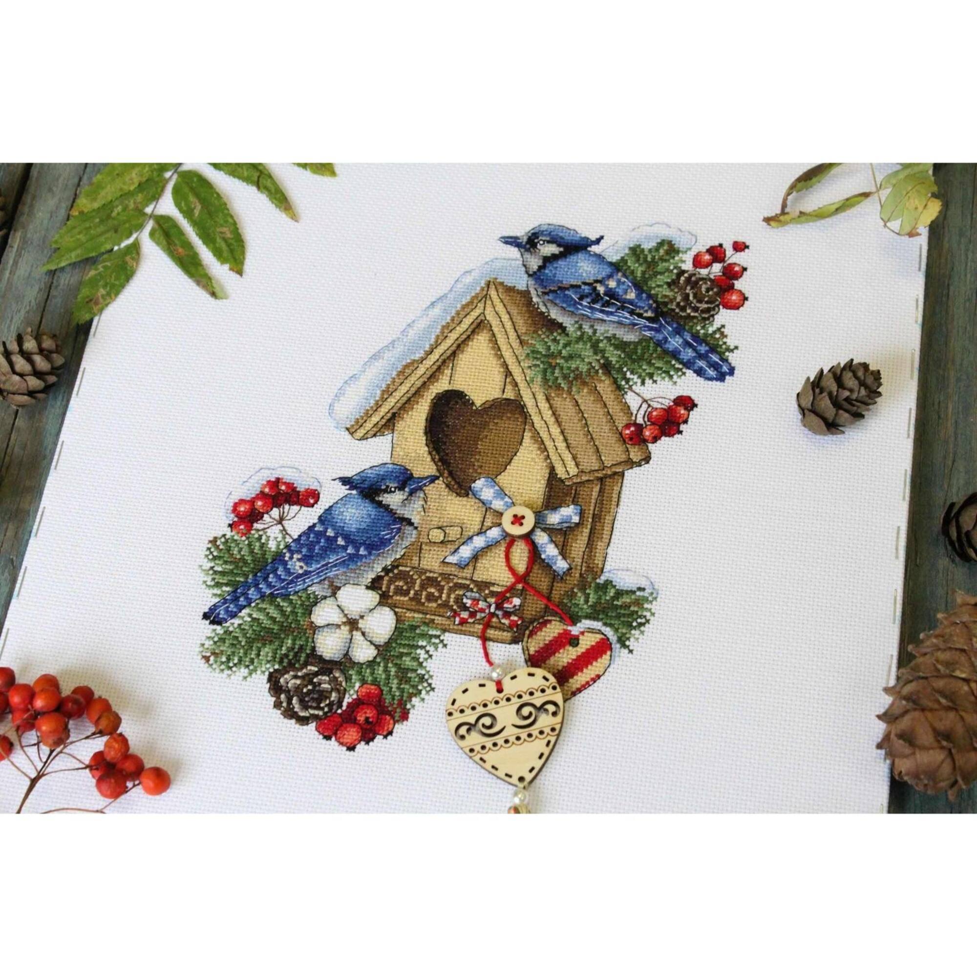 Oven Rabbit With Tulips Cross Stitch Kit